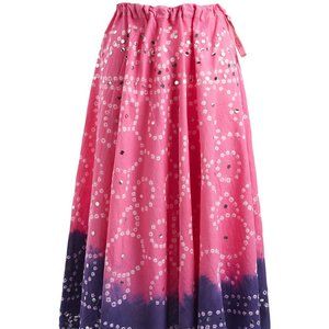 1xl pink batik mirror TIE DYE MAXI skirt ZULILY